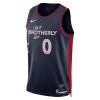 Dres Philadelphia 76ers Tyrese Maxey Nike 2023-24 City Edition Navy Swingman